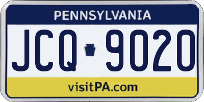 PA license plate JCQ9020