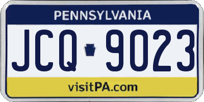 PA license plate JCQ9023