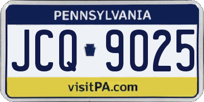 PA license plate JCQ9025