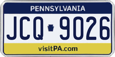 PA license plate JCQ9026