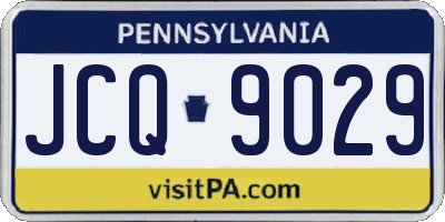 PA license plate JCQ9029