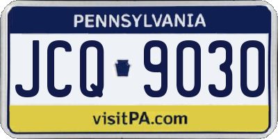 PA license plate JCQ9030