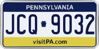 PA license plate JCQ9032