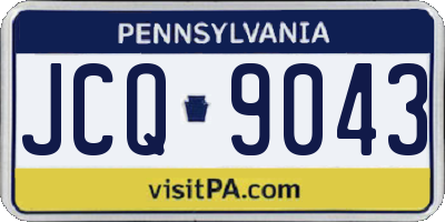 PA license plate JCQ9043
