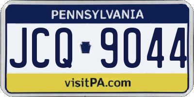 PA license plate JCQ9044