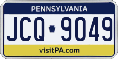 PA license plate JCQ9049