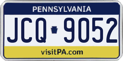 PA license plate JCQ9052