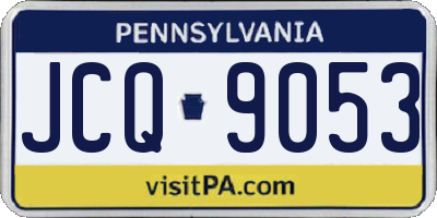 PA license plate JCQ9053