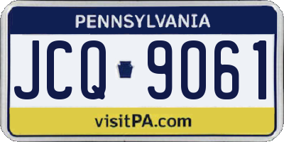 PA license plate JCQ9061