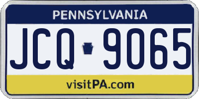 PA license plate JCQ9065