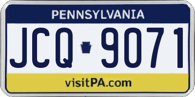 PA license plate JCQ9071