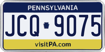 PA license plate JCQ9075
