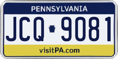 PA license plate JCQ9081