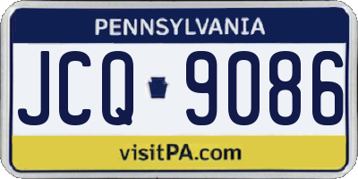 PA license plate JCQ9086