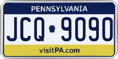 PA license plate JCQ9090