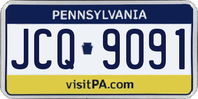 PA license plate JCQ9091