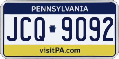 PA license plate JCQ9092