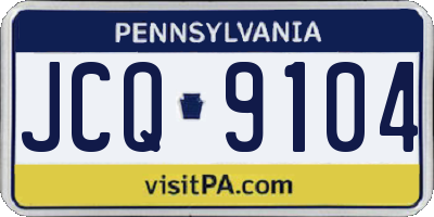 PA license plate JCQ9104