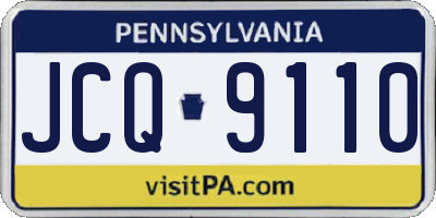 PA license plate JCQ9110