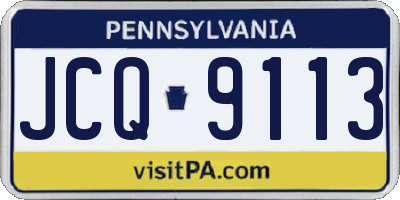 PA license plate JCQ9113