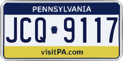 PA license plate JCQ9117