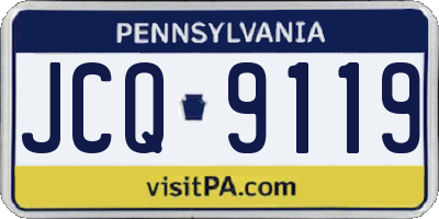 PA license plate JCQ9119