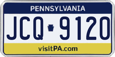 PA license plate JCQ9120