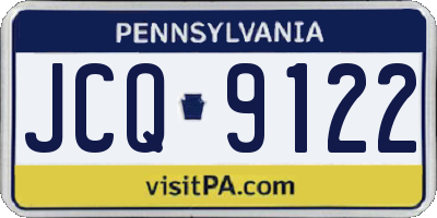 PA license plate JCQ9122