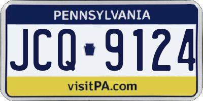 PA license plate JCQ9124
