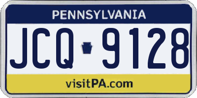 PA license plate JCQ9128