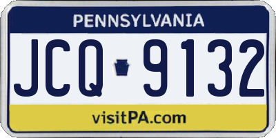 PA license plate JCQ9132