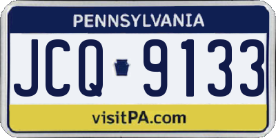 PA license plate JCQ9133
