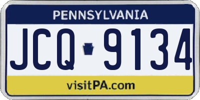 PA license plate JCQ9134