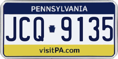 PA license plate JCQ9135