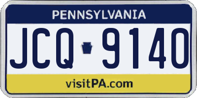 PA license plate JCQ9140