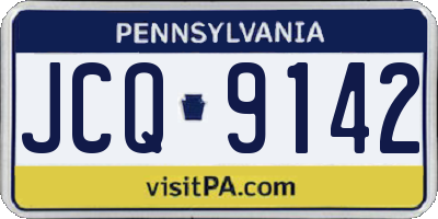 PA license plate JCQ9142