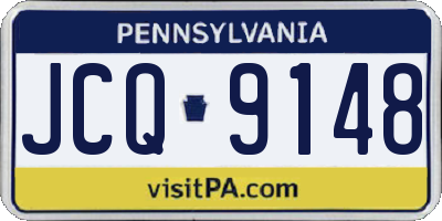 PA license plate JCQ9148