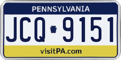 PA license plate JCQ9151