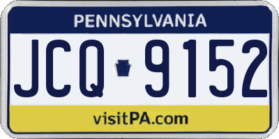 PA license plate JCQ9152