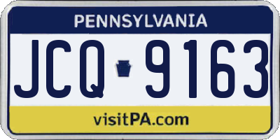 PA license plate JCQ9163