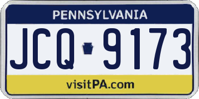 PA license plate JCQ9173