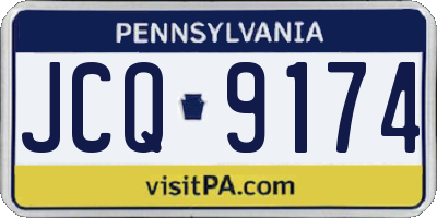 PA license plate JCQ9174