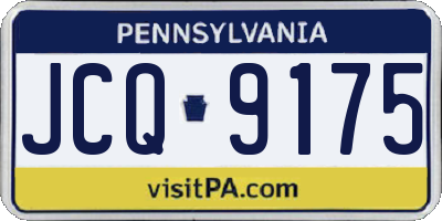 PA license plate JCQ9175