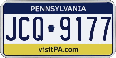 PA license plate JCQ9177