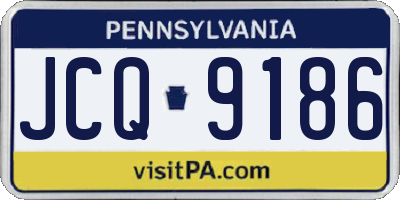 PA license plate JCQ9186