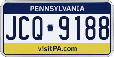 PA license plate JCQ9188