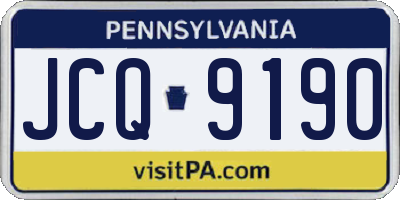PA license plate JCQ9190