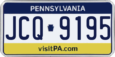 PA license plate JCQ9195