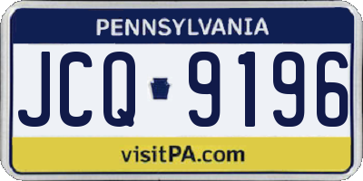 PA license plate JCQ9196