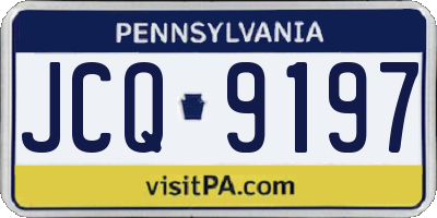 PA license plate JCQ9197